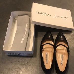 Manila Blahnik pointy toe flats